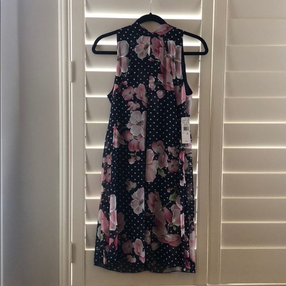 Robbie Bee sleeveless floral swing dress